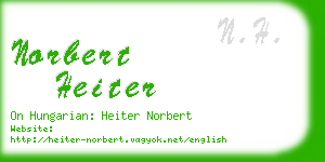 norbert heiter business card